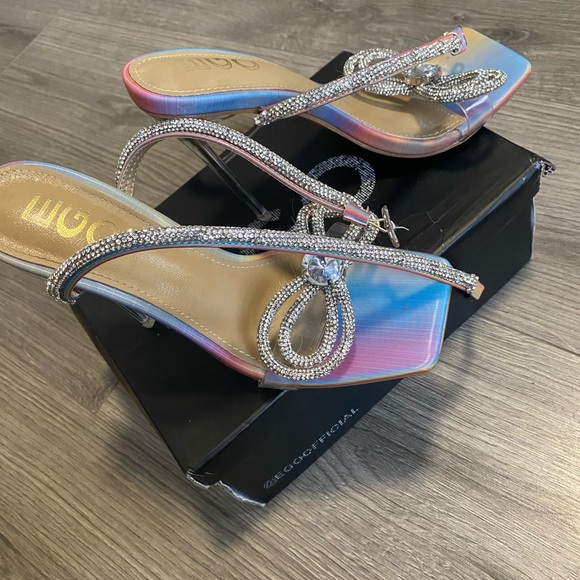 Ego shoes multi colored diamanté heels . - Picture 4 of 7